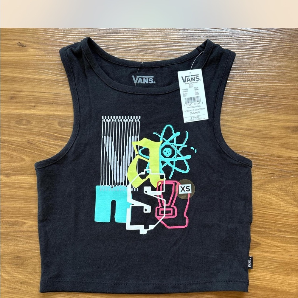 Vans Black Tank with Colorful Graphic